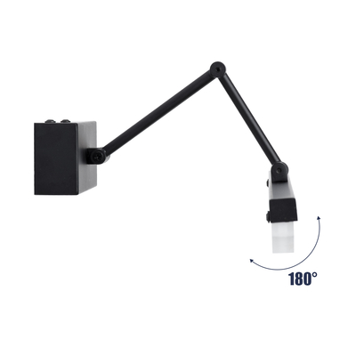 GloboStar® MARA 60446 Μοντέρνο Φωτιστικό Τοίχου - Απλίκα Καθρέπτη Μπάνιου - Πίνακα LED 12W 1400lm 120° AC 220-240V IP44 Μ60 x Π15 x Υ13cm - Φυσικό Λευκό 4500K - Μαύρο - 3 Χρόνια Εγγύηση