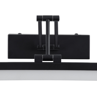 GloboStar® MARA 60446 Μοντέρνο Φωτιστικό Τοίχου - Απλίκα Καθρέπτη Μπάνιου - Πίνακα LED 12W 1400lm 120° AC 220-240V IP44 Μ60 x Π15 x Υ13cm - Φυσικό Λευκό 4500K - Μαύρο - 3 Χρόνια Εγγύηση