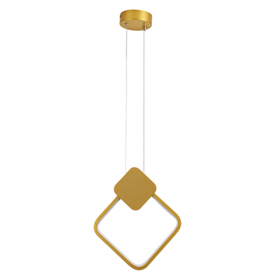 GloboStar® MARY 61084 Κρεμαστό Φωτιστικό Οροφής Design LED CCT 12W 1440lm 300° AC 220-240V - Εναλλαγή Φωτισμού μέσω Διακόπτη On/Off All In One Ψυχρό 6000k+Φυσικό 4500k+Θερμό 2700k Μ20 x Π2.3 x Υ28.5cm - Χρυσό Βούρτσας