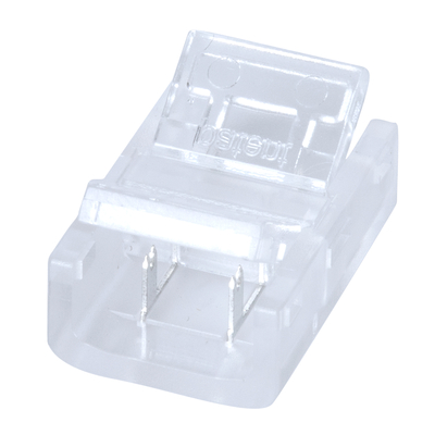 GloboStar® 70685 Ενωτικός Σύνδεσμος για Μονόχρωμη Ταινία LED 10mm 2 PIN σε Μονόχρωμη Ταινία LED 10mm 2 PIN Μ1.9 x Π1.3 x Υ0.7cm Διάφανο