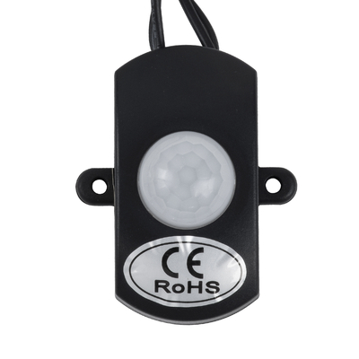 GloboStar® 70693 Mini Αισθητήρας Modular με Καλώδιο In-Out 5.5*2.1 & PIR Ανιχνευτή-Αισθητήρα Κίνησης 360° 3m Motion Sensor 30 sec Delay DC 12-24V Max 144W Μ30 x Π4 x Υ2.3cm