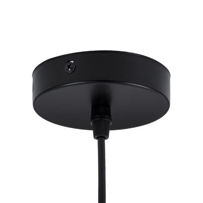 GloboStar® HAMBURG 00589 Μοντέρνο Κρεμαστό Φωτιστικό Μπάλα Μονόφωτο 1 x G9 Μαύρο Μέταλλο με Λευκό Γυαλί - Μ20 x Π15 x Υ40cm