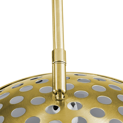 GloboStar® PRAGUE 00992 Μοντέρνο Επιδαπέδιο Φωτιστικό Μονόφωτο 1 x E27 IP20 Χρυσό Αλουμίνιο με Μαύρο Μάρμαρο - Μ210 x Π45 x Υ220cm