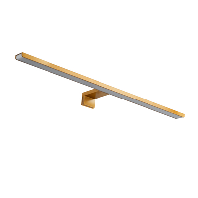 GloboStar® NINA 60423 Μοντέρνο Φωτιστικό Τοίχου - Απλίκα Καθρέπτη Μπάνιου - Πίνακα LED 12W 1400lm 120° AC 220-240V IP44 Μ60 x Π10.5 x Υ4cm - Φυσικό Λευκό 4500K - Χάλκινο - 3 Χρόνια Εγγύηση