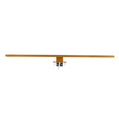 GloboStar® NINA 60423 Μοντέρνο Φωτιστικό Τοίχου - Απλίκα Καθρέπτη Μπάνιου - Πίνακα LED 12W 1400lm 120° AC 220-240V IP44 Μ60 x Π10.5 x Υ4cm - Φυσικό Λευκό 4500K - Χάλκινο - 3 Χρόνια Εγγύηση