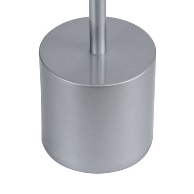 GloboStar® JOJO 76521 Μοντέρνο Επιτραπέζιο Φωτιστικό Πορτατίφ LED 1.5W 105lm 120° DC 5V Επαναφορτιζόμενο με Μπαταρία Li-ion 1800mAh - Διακόπτη Αφής με 3 Εναλλαγές Φωτισμού CCT Θερμό - Φυσικό - Ψυχρό 1500K - 4500K - 6000K Dimmable - D8 x H34cm - Ασημί