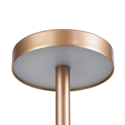 GloboStar® JOJO 76522 Μοντέρνο Επιτραπέζιο Φωτιστικό Πορτατίφ LED 1.5W 105lm 120° DC 5V Επαναφορτιζόμενο με Μπαταρία Li-ion 1800mAh - Διακόπτη Αφής με 3 Εναλλαγές Φωτισμού CCT Θερμό - Φυσικό - Ψυχρό 1500K - 4500K - 6000K Dimmable - D8 x H34cm - Χάλκινο