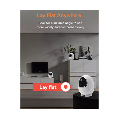 GloboStar® 86008 Rechargeable Table Camera WiFi HD 1080P 3MP 350° 5200mAh Two Way Audio & Motion Detection - Επαναφορτιζόμενη Επιτραπέζια Κάμερα WiFi HD 1080P 350° 5200mAh Διπλή Κατέυθυνση Ομιλίας με Ανιχνευτή Κίνησης - Λευκό