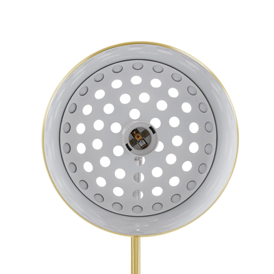 GloboStar® PRAGUE 00991 Μοντέρνο Επιδαπέδιο Φωτιστικό Μονόφωτο 1 x E27 IP20 Χρυσό Μέταλλο με Μαύρο Μάρμαρο - Μ90 x Π29.5 x Υ180cm