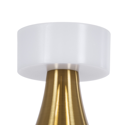 GloboStar® DOLLY 76470 Μοντέρνο Επιτραπέζιο Φωτιστικό Πορτατίφ LED 1.5W 105lm 120° DC 5V Επαναφορτιζόμενο με Μπαταρία Li-ion 1800mAh - Διακόπτη Αφής με 3 Εναλλαγές Φωτισμού CCT Θερμό - Φυσικό - Ψυχρό 1500K - 4500K - 6000K Dimmable - D9 x 21cm - Χρυσό