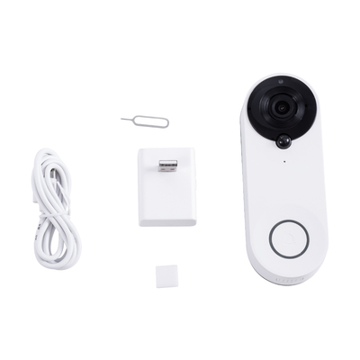 GloboStar® 86074 Ολοκληρωμένο Έξυπνο Σύστημα Ματάκι Θεατή & Κουδούνι Σπιτιού για Εξώπορτες - 1 x Κάμερα 1.0MP 1080P - Θέαση 166° με Νυχτερινή Λήψη, PIR Αισθητήρα Κίνησης & Ομιλία/Ήχος Διπλής Κατεύθυνσης - Εφαρμογή APP σε Android & iOS - Επαναφορτιζόμενη Μπαταρία Λιθίου 2500mAh - PAL/NTSC Signal - DC 5V - Λευκό & Μαύρο - Μ5 x Π4 x Υ3.8cm - 2 Χρόνια Εγγύηση