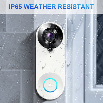 GloboStar® 86074 Ολοκληρωμένο Έξυπνο Σύστημα Ματάκι Θεατή & Κουδούνι Σπιτιού για Εξώπορτες - 1 x Κάμερα 1.0MP 1080P - Θέαση 166° με Νυχτερινή Λήψη, PIR Αισθητήρα Κίνησης & Ομιλία/Ήχος Διπλής Κατεύθυνσης - Εφαρμογή APP σε Android & iOS - Επαναφορτιζόμενη Μπαταρία Λιθίου 2500mAh - PAL/NTSC Signal - DC 5V - Λευκό & Μαύρο - Μ5 x Π4 x Υ3.8cm - 2 Χρόνια Εγγύηση