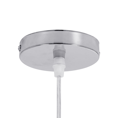 GloboStar® MINORCA 01730 Boho Κρεμαστό Φωτιστικό Ανάρτηση Μονόφωτο 1 x E27 IP20 Μπεζ Ξύλο - Μ35 x Π35 x Y23cm