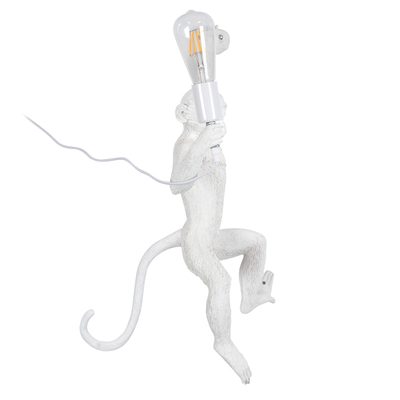 GloboStar® APES 01805 Μοντέρνο Επιτοίχιο Φωτιστικό Απλίκα Μονόφωτο 1 x E27 IP20 Λευκό Πλαστικό - Μ34 x Π31 x Υ61cm