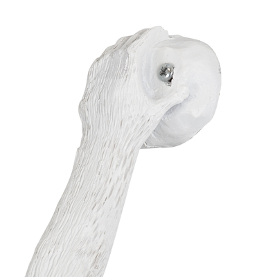 GloboStar® APES 01805 Μοντέρνο Επιτοίχιο Φωτιστικό Απλίκα Μονόφωτο 1 x E27 IP20 Λευκό Πλαστικό - Μ34 x Π31 x Υ61cm