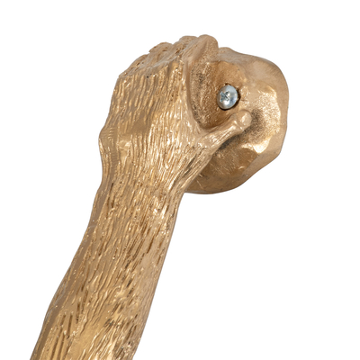 GloboStar® APES 01806 Μοντέρνο Επιτοίχιο Φωτιστικό Απλίκα Μονόφωτο 1 x E27 IP20 Χρυσό Πλαστικό - Μ34 x Π31 x Υ61cm