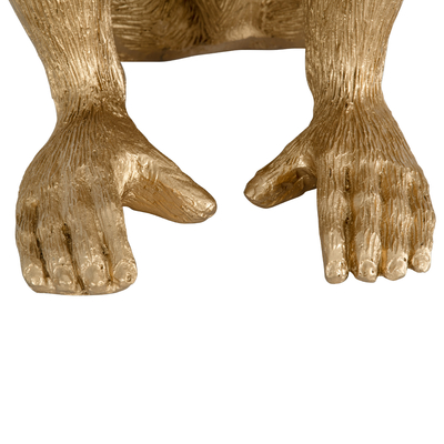 GloboStar® APES 01809 Μοντέρνο Φωτιστικό Πορτατίφ Λαμπατέρ Μονόφωτο 1 x E27 Χρυσό Φιγούρα L30 x W27 x H30cm