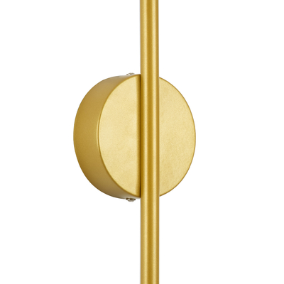 GloboStar® DIADEM 61330 Φωτιστικό Τοίχου - Απλίκα Design LED CCT 9W 1080lm 120° AC 220-240V - Εναλλαγή Φωτισμού μέσω Διακόπτη On/Off All In One Ψυχρό 6000k+Φυσικό 4500k+Θερμό 2700k Μ10 x Π4 x Υ60cm - Χρυσό - 3 Years Warranty