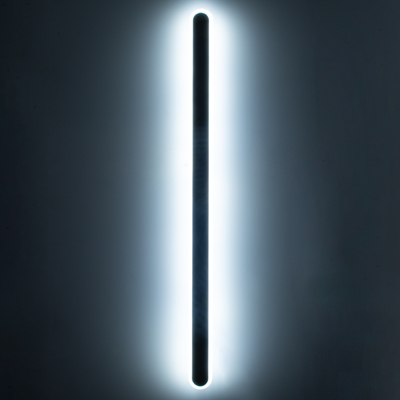 GloboStar® HOUSTON 61349 Φωτιστικό Τοίχου - Απλίκα Design LED CCT 24W 2880lm 360° AC 220-240V - Εναλλαγή Φωτισμού μέσω Διακόπτη On/Off All In One Ψυχρό 6000k+Φυσικό 4500k+Θερμό 2700k Μ6 x Π3 x Υ100cm - Μαύρο - 3 Years Warranty