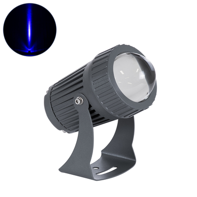 GLOBOSTAR® SPOT-FENIA 90136 Αρχιτεκτονικό Σποτ Φωτισμου LED 10W 850lm 5° DC 24V Αδιάβροχο IP65 Μπλε Dimmable - Γκρι Ανθρακί - Μ7 x Π7 x Υ12cm - 3 Χρόνια Εγγύηση