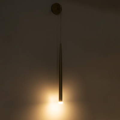 GloboStar® TEARS 61315 Φωτιστικό Τοίχου - Απλίκα Design LED CCT 3W 330lm 180° AC 220-240V - Εναλλαγή Φωτισμού μέσω Διακόπτη On/Off All In One Ψυχρό 6000k+Φυσικό 4500k+Θερμό 2700k Φ3.2 x Υ51.5cm - Μαύρο - 3 Years Warranty