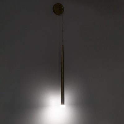 GloboStar® TEARS 61315 Φωτιστικό Τοίχου - Απλίκα Design LED CCT 3W 330lm 180° AC 220-240V - Εναλλαγή Φωτισμού μέσω Διακόπτη On/Off All In One Ψυχρό 6000k+Φυσικό 4500k+Θερμό 2700k Φ3.2 x Υ51.5cm - Μαύρο - 3 Years Warranty