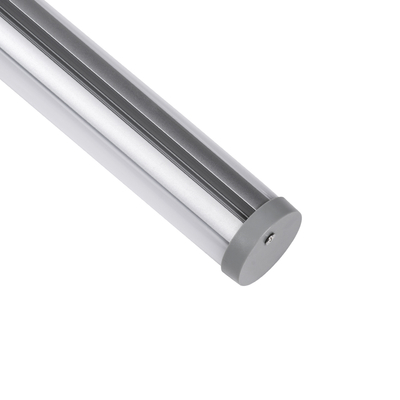 GloboStar® SURFACEPENDANT-PROFILE 70853-3M Προφίλ Αλουμινίου - Βάση & Ψύκτρα Ταινίας LED με Λευκό Γαλακτερό Κάλυμμα - Επιφανειακή & Κρεμαστή Χρήση - Πατητό Κάλυμμα - Ασημί - 3 Μέτρα - Μ300 x Φ3cm