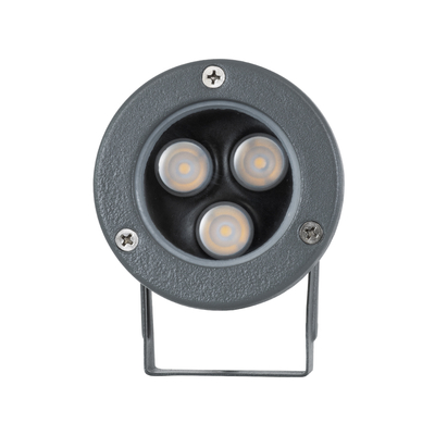 GLOBOSTAR® TREELIGHT-TZINA 90351 Σποτ Φωτισμού για Φυτά - Δέντρα με Βάση Κήπου / Καρφωτό LED 3W 330lm 10° DC 24V Αδιάβροχο IP65 Θερμό Λευκό 2700K Dimmable - Γκρι Ανθρακί - Μ10.5 x Π7.5 x Υ7.5cm - 3 Χρόνια Εγγύηση