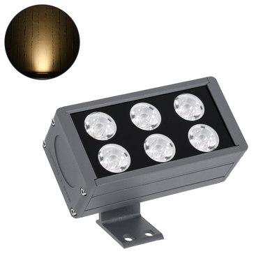 GLOBOSTAR® FLOOD-DANY 90375 Προβολέας Σποτ Wall Washer LED 24W 2640lm 5° DC 24V Αδιάβροχο IP65 Θερμό Λευκό 2700K Dimmable - Γκρι Ανθρακί - Μ16 x Π9.5 x Υ7.5cm - 3 Χρόνια Εγγύηση