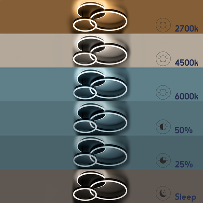 GloboStar® VENOM 61121 Φωτιστικό Οροφής Δαχτυλίδι-Κύκλος LED CCT 67W 8107lm 360° AC 220-240V - Εναλλαγή Φωτισμού μέσω Τηλεχειριστηρίου All In One Ψυχρό 6000k+Φυσικό 4500k+Θερμό 2700k Dimmable Φ25+40cm+BackLight - Λευκό - 3 Years Warranty