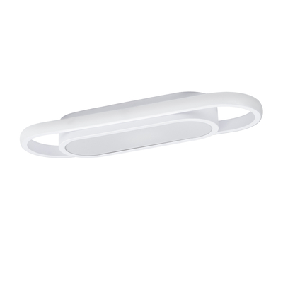 GloboStar® IGOR 61217 Φωτιστικό Οροφής Linear Design LED CCT 24W 2880lm 210° AC 220-240V - Εναλλαγή Φωτισμού μέσω Διακόπτη On/Off All In One Ψυχρό 6000k+Φυσικό 4500k+Θερμό 2700k Μ41 x Π13 x Υ4.5cm - Λευκό - 3 Years Warranty