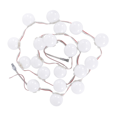 GloboStar® 90139 Digital Pixel Addressable Facade Module Chain String with 20 Spots - Ψηφιακή Αλυσίδα - Γιρλάντα με 20 Σποτ LED SMD 3535 15W 20LED 20PIXEL SPI/TTL Protocol IC UCS512B 900lm 240° DC 12V Αδιάβροχο IP67 Πολύχρωμο RGB - Μ200 x Π5 x Υ5cm - 3 Χρόνια Εγγύηση