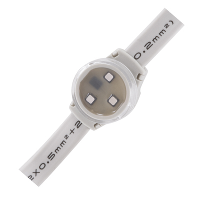 GloboStar® 90140 Digital Pixel Addressable Facade Module Chain String with 20 Spots - Ψηφιακή Αλυσίδα Γιρλάντα με 20 Σποτ LED SMD 3535 15W 20LED 20PIXEL SPI/TTL Protocol IC UCS512B 900lm 120° DC 12V IP67 RGB - Λευκό Σώμα - Μ232 x Π2.5 x Υ1.5cm