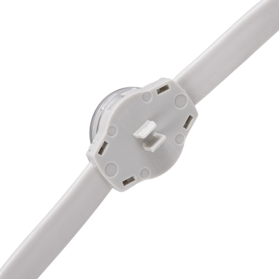 GloboStar® 90140 Digital Pixel Addressable Facade Module Chain String with 20 Spots - Ψηφιακή Αλυσίδα Γιρλάντα με 20 Σποτ LED SMD 3535 15W 20LED 20PIXEL SPI/TTL Protocol IC UCS512B 900lm 120° DC 12V IP67 RGB - Λευκό Σώμα - Μ232 x Π2.5 x Υ1.5cm