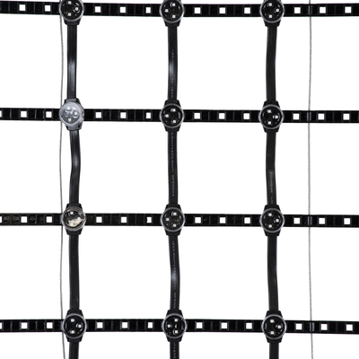 GloboStar® 90141 Digital Pixel Addressable Facade Soft Net Panel - Ψηφιακό Εύκαμπτο Δίχτυ Πάνελ Πρόσοψης Κτιρίων LED SMD 3535 75W/m2 100LED/m2 100PIXEL/m2 SPI/TTL Protocol IC UCS512B 4500lm/m2 120° DC 12V IP67 RGB - Μαύρο Σώμα - Μ100 x Π100 x Υ1.7cm