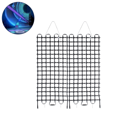 GloboStar® 90142 Digital Pixel Addressable Facade Soft Net Panel - Ψηφιακό Εύκαμπτο Δίχτυ Πάνελ Πρόσοψης Κτιρίων LED SMD 3535 192W/m2 256LED/m2 256PIXEL/m2 SPI/TTL Protocol IC UCS512B 11520lm/m2 120° DC 12V IP67 RGB - Μαύρο Σώμα - Μ100 x Π100 x Υ1.7cm