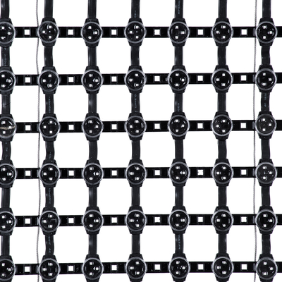 GloboStar® 90143 Digital Pixel Addressable Facade Soft Net Panel - Ψηφιακό Εύκαμπτο Δίχτυ Πάνελ Πρόσοψης Κτιρίων LED SMD 3535 300W/m2 400LED/m2 400PIXEL/m2 SPI/TTL Protocol IC UCS512B 18000lm/m2 120° DC 12V IP67 RGB - Μαύρο Σώμα - Μ100 x Π100 x Υ1.7cm