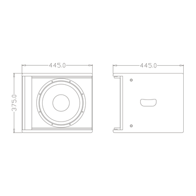 GloboStar® FDB ES112SA 98007 Facilities Speaker - Ενεργό Αυτοενισχυόμενο Ηχείο Subwoofer Εγκαταστάσεων Επιδαπέδιο με Ψηφιακό Ενισχυτή BA1.6 AC 220V/50-60Hz - 600W RMS (1400W Peak) - 1 x 12 Inches LF - IP20 - Λευκό - Μ44.5 x Π44.5 x Υ37.5cm