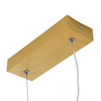 GloboStar® NEROBA 61305 Κρεμαστό Φωτιστικό Οροφής Linear Design LED CCT 18W 1980lm 360° AC 220-240V - Εναλλαγή Φωτισμού μέσω Διακόπτη On/Off All In One Ψυχρό 6000k+Φυσικό 4500k+Θερμό 2700k Μ29 x Π2 x Υ36cm - Χρυσό Βούρτσας - 3 Years Warranty