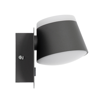 GloboStar® REGENCY 61378 Μοντέρνο Φωτιστικό Τοίχου - Απλίκα Ξενοδοχείου Reading Light με Φορτιστή USB 3A LED 16W 1840lm 120° AC 220-240V IP20 Φυσικό Λευκό 4500K - Γκρι Ανθρακί - Μ16.5 x Π12 x Υ10cm - 3 Χρόνια Εγγύηση