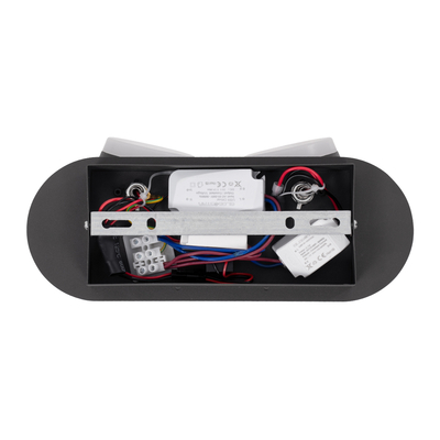 GloboStar® REGENCY 61378 Μοντέρνο Φωτιστικό Τοίχου - Απλίκα Ξενοδοχείου Reading Light με Φορτιστή USB 3A LED 16W 1840lm 120° AC 220-240V IP20 Φυσικό Λευκό 4500K - Γκρι Ανθρακί - Μ16.5 x Π12 x Υ10cm - 3 Χρόνια Εγγύηση