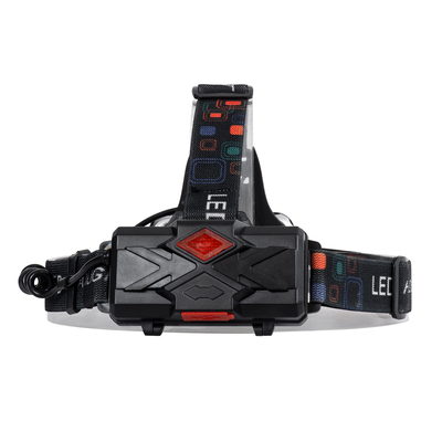 GloboStar® 69926 Φορητός Φακός Κεφαλής Επαναφορτιζόμενος LED Luminus 1 x CREE XM-L2 T6 & 2 XPE LED CHIP x 30W 3000lm 60° Μοιρών με 2 x 18650 Μπαταρία 4400mAh USB 2.0 - 4 Modes - Αδιάβροχο IP54 Ψυχρό Λευκό 6000K Μ7.5 x Π7 x Υ6cm