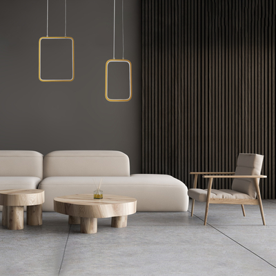 GloboStar® NEROBA 61305 Κρεμαστό Φωτιστικό Οροφής Linear Design LED CCT 18W 1980lm 360° AC 220-240V - Εναλλαγή Φωτισμού μέσω Διακόπτη On/Off All In One Ψυχρό 6000k+Φυσικό 4500k+Θερμό 2700k Μ29 x Π2 x Υ36cm - Χρυσό Βούρτσας - 3 Years Warranty