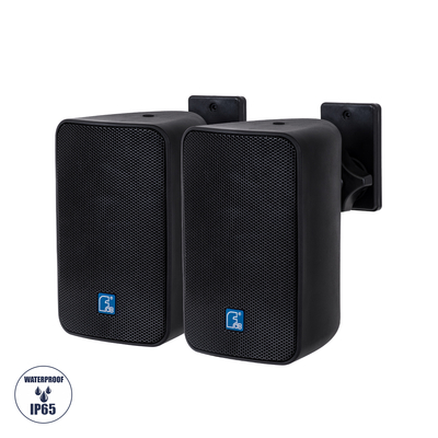 GloboStar® FDB ES104BT 98000 Facilities Speaker - Παθητικό Ηχείο Εγκαταστάσεων Επιτοίχιο με Μετασχηματιστή 100V & 16Ω - 40W RMS (160W Peak) - 1 x 4 Inches LF & 1 x 0.8 Inches HF - Αδιάβροχο IP65 - Μαύρο - Μ14.1 x Π17 x Υ23cm - Ζεύγος
