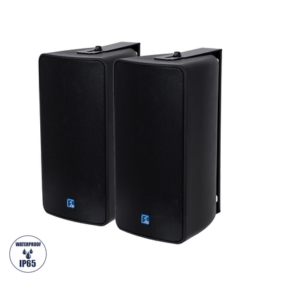 GloboStar® FDB ES106BT 98002 Facilities Speaker - Παθητικό Ηχείο Εγκαταστάσεων Επιτοίχιο με Μετασχηματιστή 100V & 16Ω - 80W RMS (320W Peak) - 1 x 6 Inches LF & 1 x 1 Inches HF - Αδιάβροχο IP65 - Μαύρο - Μ18.2 x Π22.4 x Υ36.2cm - Ζεύγος