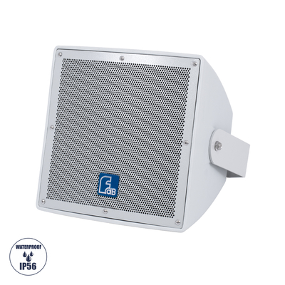 GloboStar® FDB LT208PT 98008 Facilities Speaker - Παθητικό Ηχείο Εγκαταστάσεων Επιτοίχιο με Μετασχηματιστή 100V & 8Ω - 150W RMS (600W Peak) - 1 x 8 Inches LF & 1 x 1 Inches HF - Αδιάβροχο IP56 - Λευκό - Μ30 x Π28 x Υ32cm