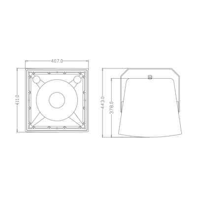 GloboStar® FDB LT212T 98009 Facilities Speaker - Παθητικό Ηχείο Εγκαταστάσεων Επιτοίχιο με Μετασχηματιστή 100V & 8Ω - 300W RMS (1200W Peak) - 1 x 12 Inches LF & 1 x 1 Inches HF - Αδιάβροχο IP56 - Λευκό - Μ40.7 x Π37.8 x Υ41cm