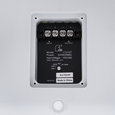 GloboStar® FDB LT212T 98009 Facilities Speaker - Παθητικό Ηχείο Εγκαταστάσεων Επιτοίχιο με Μετασχηματιστή 100V & 8Ω - 300W RMS (1200W Peak) - 1 x 12 Inches LF & 1 x 1 Inches HF - Αδιάβροχο IP56 - Λευκό - Μ40.7 x Π37.8 x Υ41cm