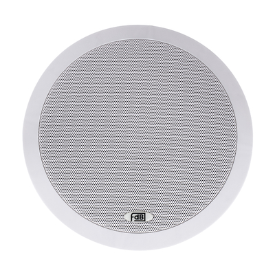 GloboStar® FDB C800T 98013 Facilities Speaker - Παθητικό Ηχείο Εγκαταστάσεων Χωνευτό Οροφής με Μετασχηματιστή 100V & 8Ω - 50W RMS (100W Peak) - 1 x 8 Inches LF & 1 x 1 Inches HF -  IP20 - Λευκό - Φ28 x Υ19.1cm