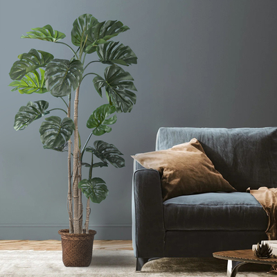 GloboStar® Artificial Garden MONSTERA PLANT 20006 - Τεχνητό Διακοσμητικό Φυτό Μονστέρα Υ150cm